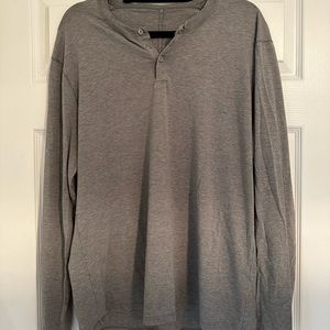 Men’s Grey Lululemon Long Sleeve Henley